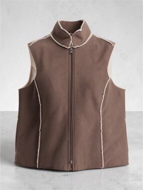 True Grit Taupe Sherpa-Lined Vest Made in the USA [COPY] [COPY]